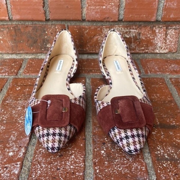 Alex Marie Clarabel Houndstooth d'Orsay Buckle Flats Women's Size 6 - Picture 2 of 8